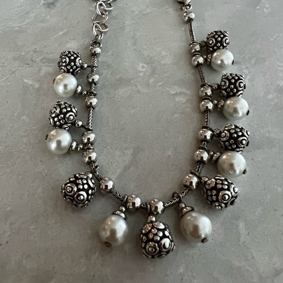Beautiful Pearl and Scroll Ball Bracelet - Picture 1 of 1